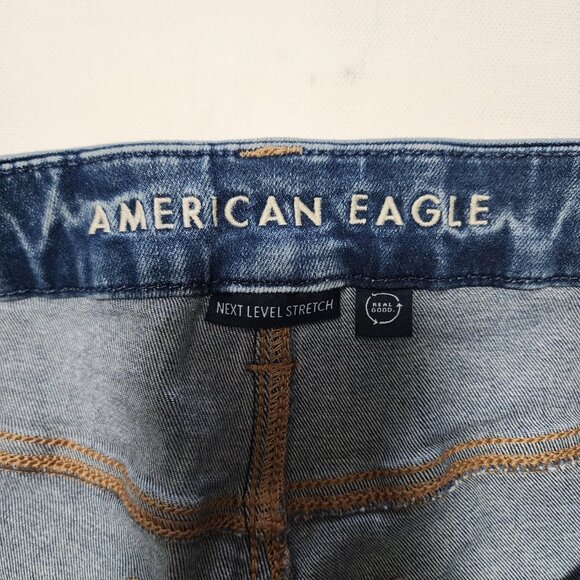 American Eagle Stretch Denim Curvy Super High Rise Flare Jeans - Picture 7 of 9